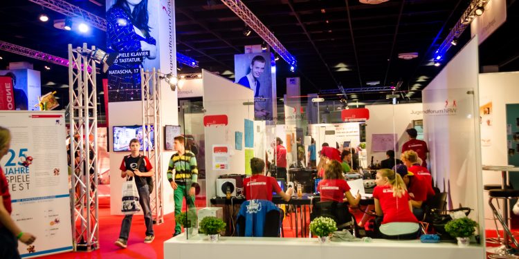 Der Stand der Jugendpresse auf dem Jugendforum NRW