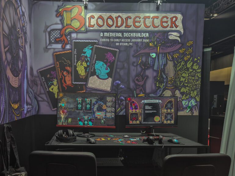 Der Bloodletter-Stand in der gamescom-Indiehalle.