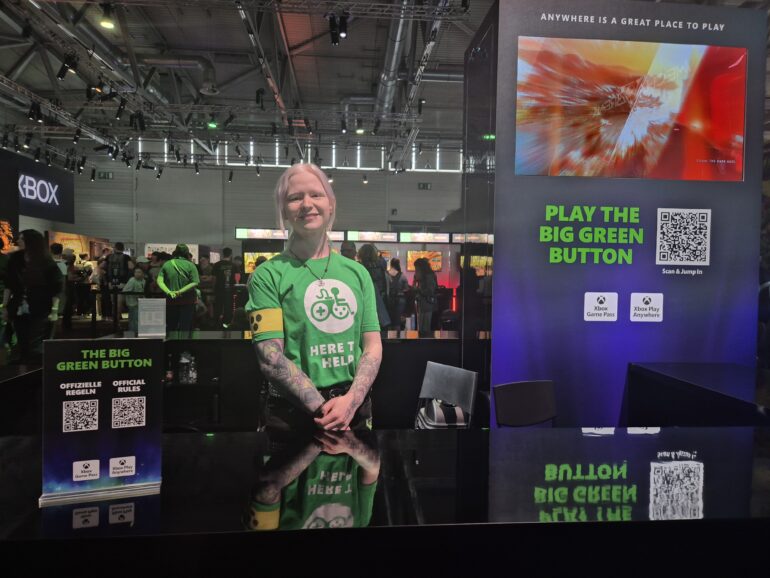 Jelena Leistner vom Accessibility-Team bei XBox auf der gamescom 2025.