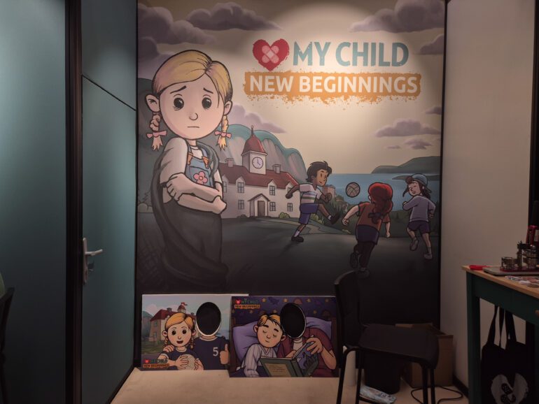 Der Stand von My Child New Beginnings auf der gamescom 2025.
