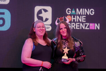 Preisträgerin Lilischote bei der Verleihung des Gaming ohne Grenzen Awards
