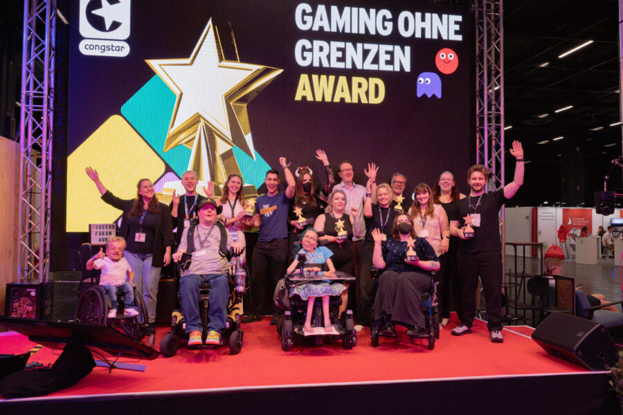Preisträger*innen des Gaming Ohne Grenzen Awards 2025. Foto: Jugendpresse Rheinland / Katja von der Linden